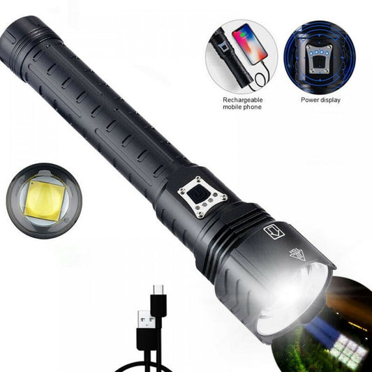 Lanterna Profesională LED XHP160 10W, Aluminiu, Zoom, 2 x Acumulatori 4.2V, Rezistență la Apă: Transformă Noaptea în Zi